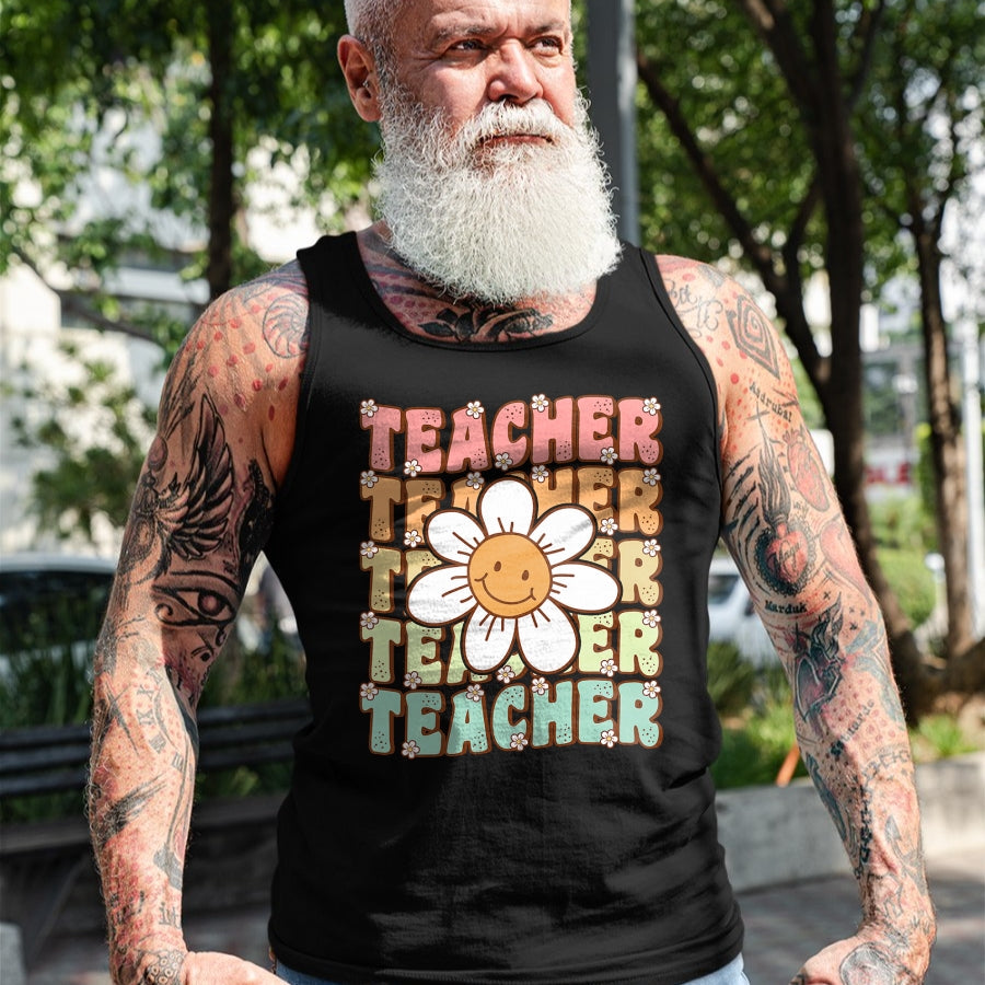 Best Student Shirt, Funny Back To School UnisexT-Shirt/Hoodie/Sweatshirt HLT00 - Groovy Teacher Cute Daisy Flower Retro Back to School T-Shirt