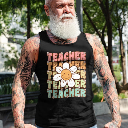 Best Student Shirt, Funny Back To School UnisexT-Shirt/Hoodie/Sweatshirt HLT00 - Groovy Teacher Cute Daisy Flower Retro Back to School T-Shirt