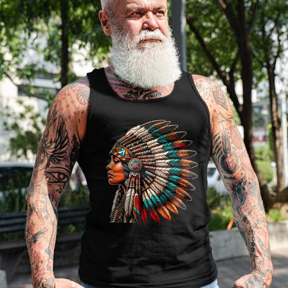 Native American T-Shirts, Vintage Native American Unisex T-Shirt/Hoodie/Sweatshirt HLT00 - Native American Woman Indian Warrior for Women