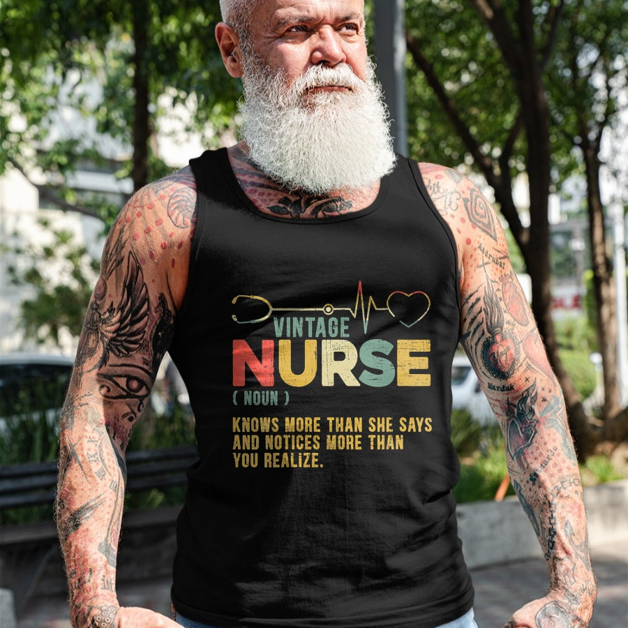 Funny Nurse Shirt, Nurse Unisex T-Shirt/Hoodie/Sweatshirt HLT00 - Womens Vintage Nurse Definition Hospital Medical Registered Nursing V-Neck T-Shirt