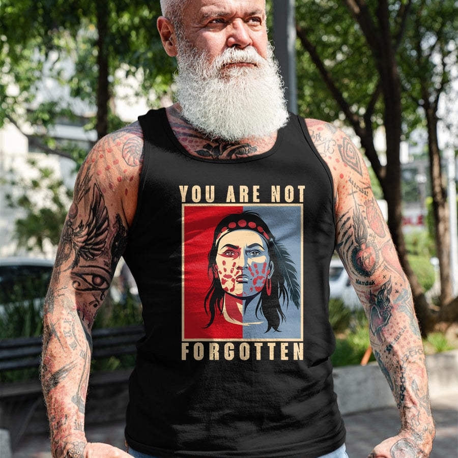 Native American T-Shirts, Vintage Native American Unisex T-Shirt/Hoodie/Sweatshirt HLT00 - You Are Not Forgotten Mmiw Awareness Native American Indian
