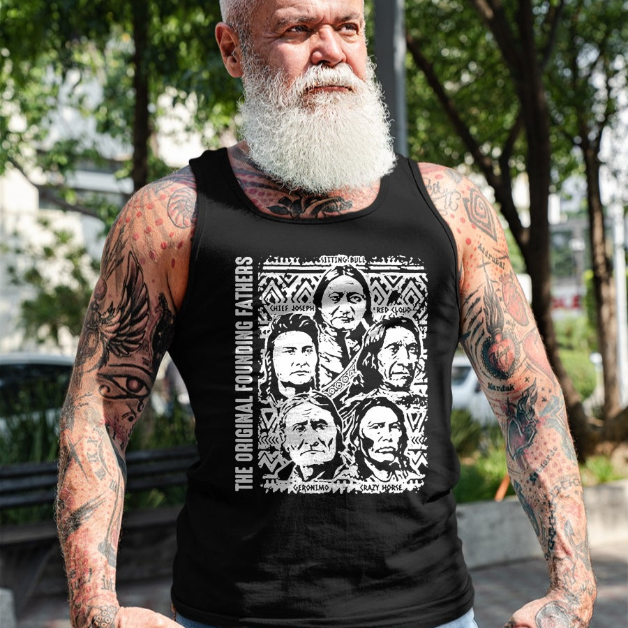 Native American T-Shirts, Vintage Native American Unisex T-Shirt/Hoodie/Sweatshirt HLT00 - The Original Founding Fathers Native American Themed (1)