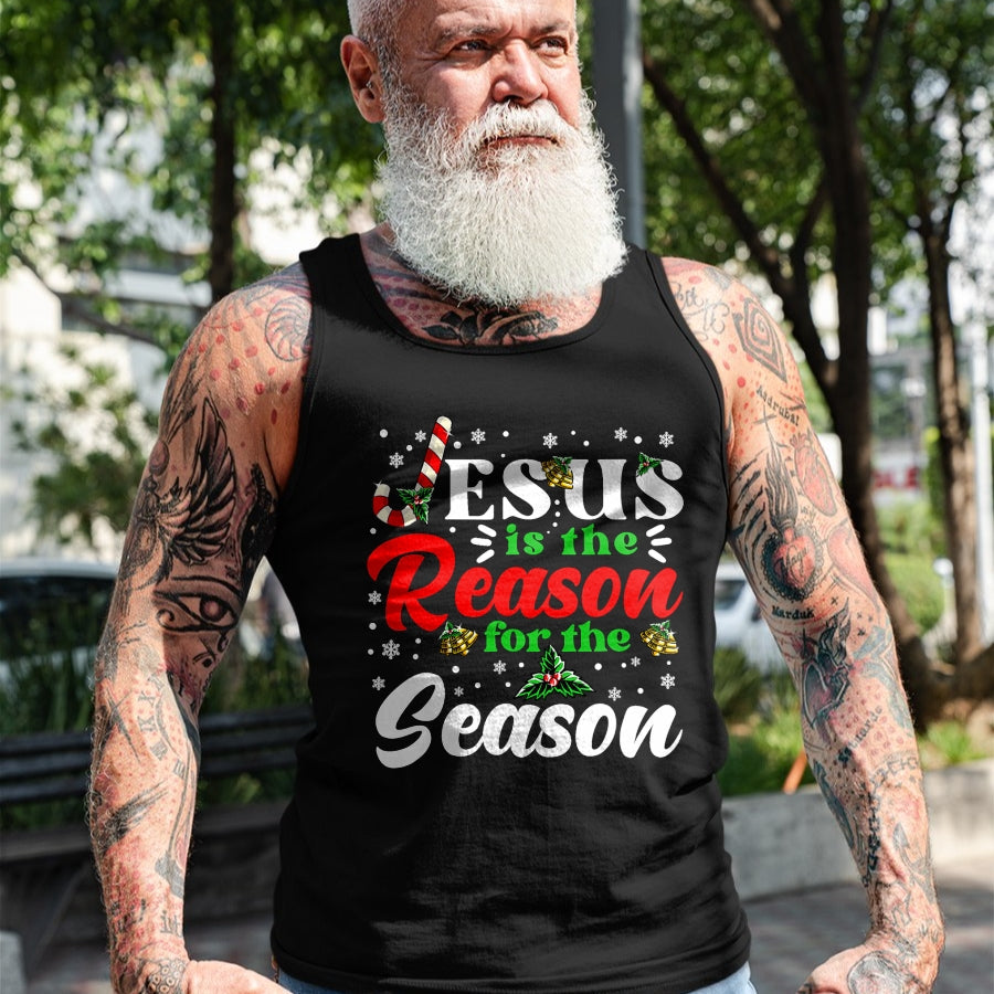Christian Tee, Christian Faith Unisex T-Shirt/Hoodie/Sweatshirt HLT00 - Jesus Is The Reason For The Season Christmas X Mas Christian T-Shirt
