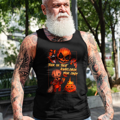 Best Thanksgiving Family Shirt , Funny Thanksgiving UnisexT-Shirt/Hoodie/Sweatshirt HLT00 - Vintage Trick Or Treat Always Check Your Candy, Pumpkin T-Shirt