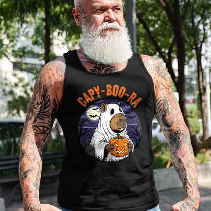 Cute Capybara Shirt, Funny Capybara UnisexT-Shirt/Hoodie/Sweatshirt HLT00 - Capy-Boo-Ra Cute Capybara Boo Ghost Funny Cappy Halloween T-Shirt