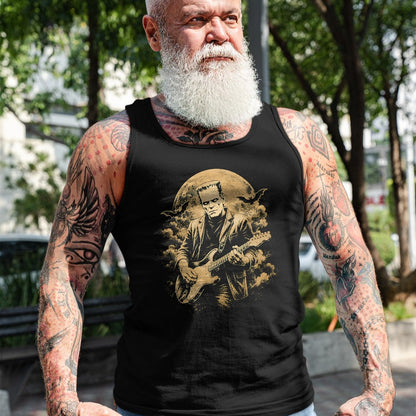 Guitar Lover Shirt, Funny Guitar UnisexT-Shirt/Hoodie/Sweatshirt HLT00 - Frankenstein Guitar Halloween Graphic T-Shirt (1)