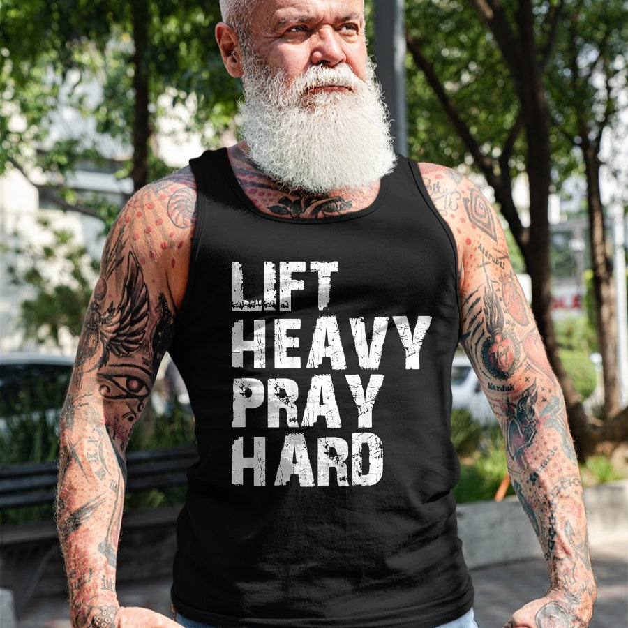 Christian Tee, Christian Faith Unisex T-Shirt/Hoodie/Sweatshirt HLT00 - Lift Heavy Pray Hard, Gym Christian Gift For Christian T-Shirt