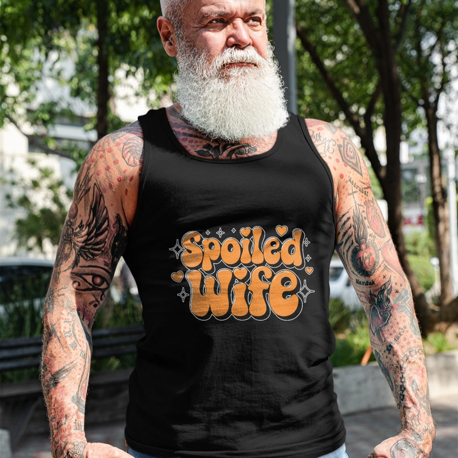 Best Wife Shirt, Wife and Husband Unisex T-Shirt/Hoodie/Sweatshirt HLT00 - Gift for wife T shirt, spoiled wife   Womens Spoiled Wife V-Neck T-Shirt