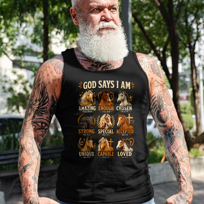 Best Horse Lover Shirt , Funny Horse UnisexT-Shirt/Hoodie/Sweatshirt HLT00 - God Says I Am Horse Bible Verse Faith Affirmation T-Shirt
