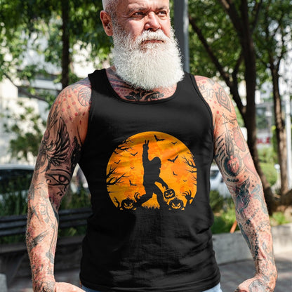 Best Thanksgiving Family Shirt , Funny Thanksgiving UnisexT-Shirt/Hoodie/Sweatshirt HLT00 - Spooky Halloween Bigfoot Pumpkin Funny Halloween Sasquatch T-Shirt, Men, Black, XX-Large