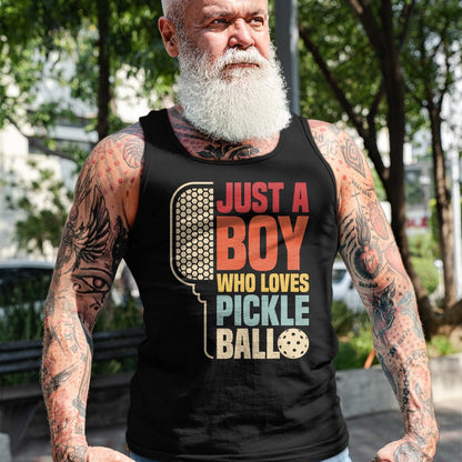 Funny Pickleball Shirt, Pickleball Lover Unisex T-Shirt/Hoodie/Sweatshirt HLT00 - Vintage Just A Boy Who Loves Pickleball Boys Kids Pickleball T-Shirt