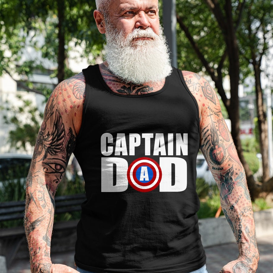 Gift for Dad Shirt, Funny Dad Unisex T-Shirt/Hoodie/Sweatshirt HLT00 – Funny Super Captain Dad Superhero Fathers Day T-Shirt