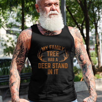 Funny Hunting Shirt, Gift For Hunting Lover Unisex T-Shirt/Hoodie/Sweatshirt HLT00 - My Family Tree Has A Deer Stand in It Hunting Tshirt T-Shirt, Men, Black, 3X-Large