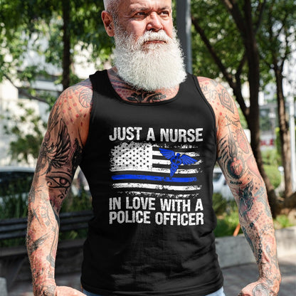 Funny Nurse Shirt, Nurse Unisex T-Shirt/Hoodie/Sweatshirt HLT00 - Nurse In Love Police Officer Wife Nurse Police Wife Nurse T-Shirt