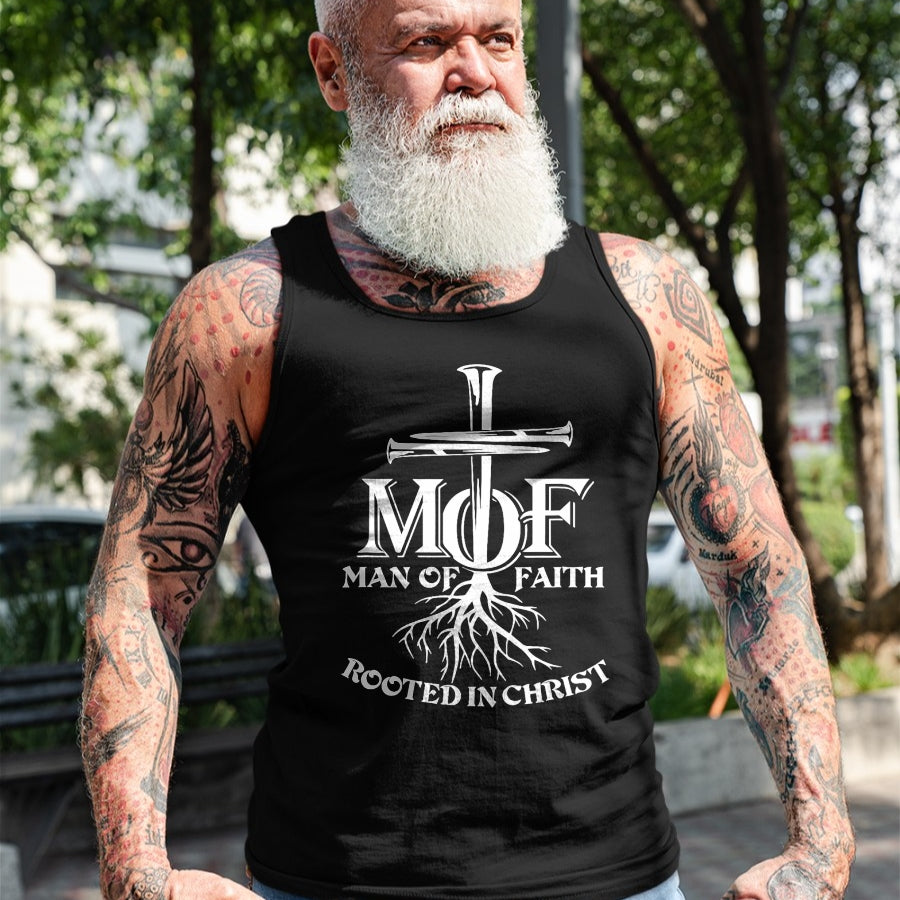 Christian Tee, Christian Faith Unisex T-Shirt/Hoodie/Sweatshirt HLT00 - Man Of Faith Shirt Rooted In Christ T-Shirt