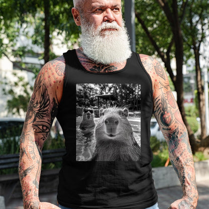 Cute Capybara Shirt, Funny Capybara Unisex T-Shirt/Hoodie/Sweatshirt HLT00 - Funny Capybara Selfie T Shirts for Men and Women Cute Animal Tees