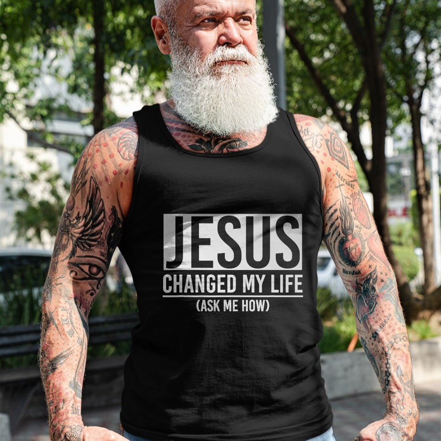 Christian Tee, Christian Faith Unisex T-Shirt/Hoodie/Sweatshirt HLT00 - Jesus Changed My Life Ask Me How Jesus T-Shirt