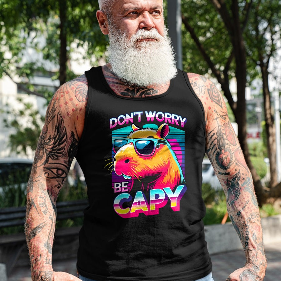 Cute Capybara Shirt, Funny Capybara Unisex T-Shirt/Hoodie/Sweatshirt HLT00 - Cool Retro Capybara Long Sleeve T-Shirt