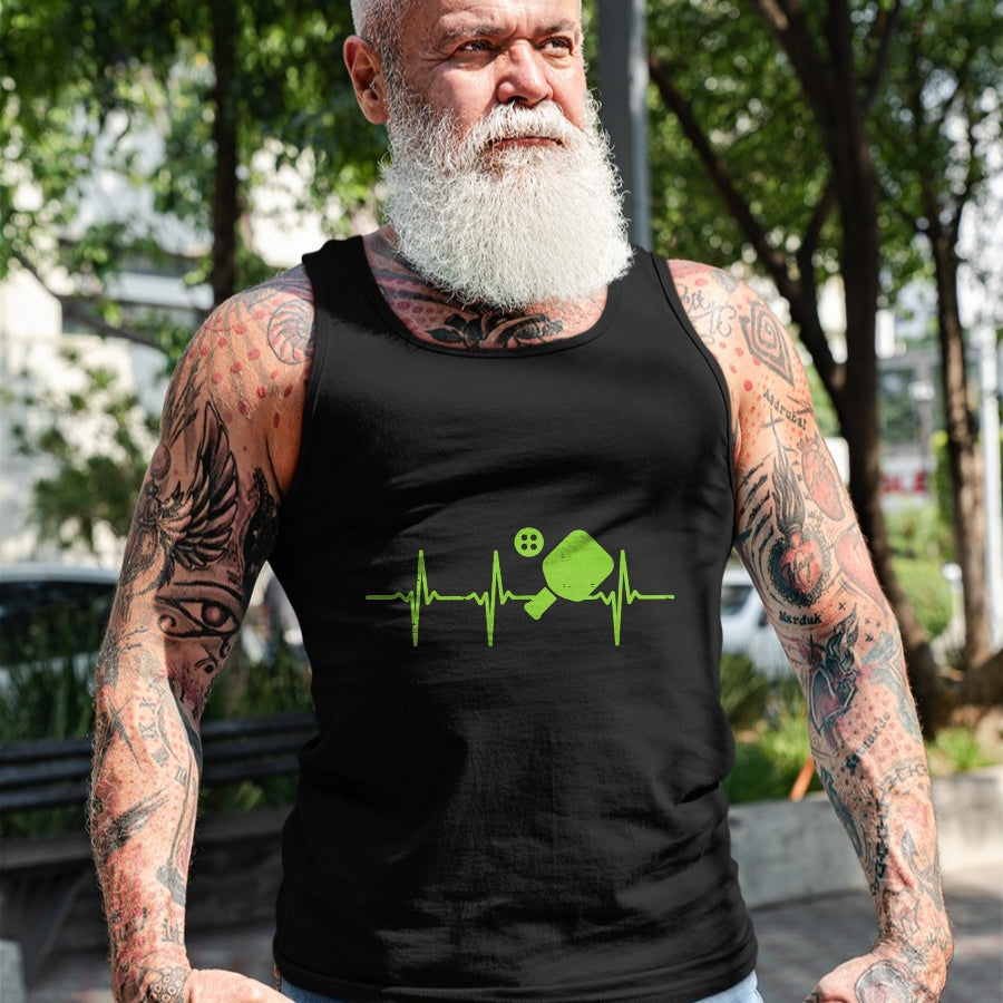 Funny Pickleball Shirt, Pickleball Lover Unisex T-Shirt/Hoodie/Sweatshirt HLT00 - Pickleball Heartbeat Funny Pickle Ball Sports Men Women Kids T-Shirt