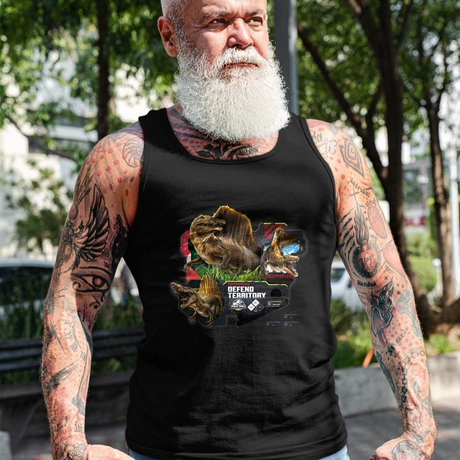 Best Dinosaur Lover Shirt, Funny Dinosaur UnisexT-Shirt/Hoodie/Sweatshirt HLT00 - Jurassic World Rebirth Spinosaurus Defend Territory T-Shirt