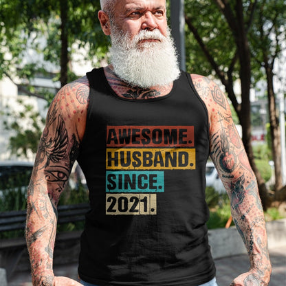 Best Wife Shirt, Wife and Husband Unisex T-Shirt/Hoodie/Sweatshirt HLT00 - 3rd Year Wedding Anniversary Epic Awesome Husband Since 2021 T-Shirt (2)