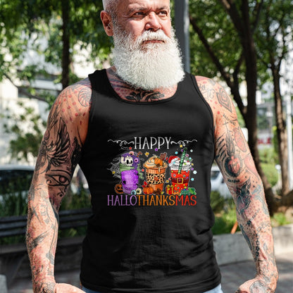 Best Thanksgiving Family Shirt , Funny Thanksgiving UnisexT-Shirt/Hoodie/Sweatshirt HLT00 - Happy Hallothanksmas Halloween Thanksgiving Christmas T-Shirt