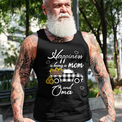 Best Grandma Shirt, Proud Grandma Unisex T-Shirt/Hoodie/Sweatshirt HLT00 - Sunflower Grandma Shirt Happiness is being a Mom and Oma T-Shirt (1)