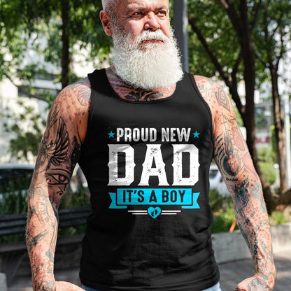 Gift for Dad Shirt, Funny Dad Unisex T-Shirt/Hoodie/Sweatshirt HLT00 – Proud New Dad Its A Boy Cute Father_s Day Baby Announcement T-Shirt