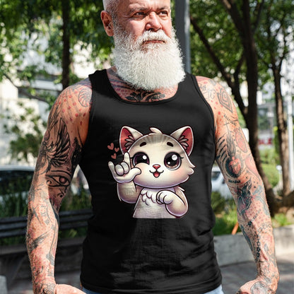 Cat Love Shirt, Funny Cat Lover Gift UnisexT-Shirt/Hoodie/Sweatshirt HLT00 - Kitten Cute Cat Making Love You Hand Sign Language ASL T-Shirt
