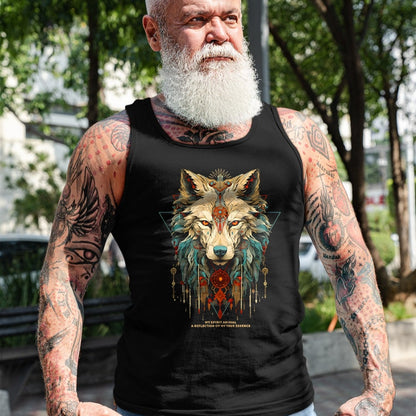 Native American T-Shirts, Vintage Native American Unisex T-Shirt/Hoodie/Sweatshirt HLT00 - Wolf Spirit Animal Sacred Shaman Native American Clan