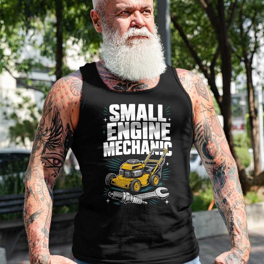 Best Mechanic Life Shirt, Funny Mechanic UnisexT-Shirt/Hoodie/Sweatshirt HLT00 - Small Engine Mechanic Lawn Mower Repair T-Shirt