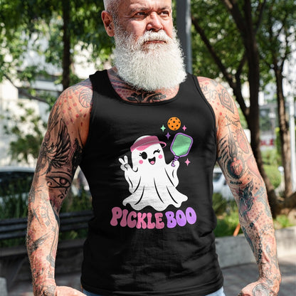 Funny Pickleball Shirt, Pickleball Lover Unisex T-Shirt/Hoodie/Sweatshirt HLT00 - Halloween Pickleball Ghost Girls Women Pickleball Halloween T-Shirt