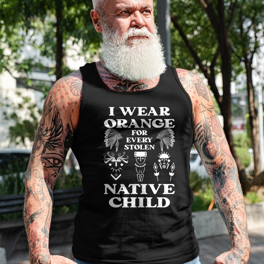 Native American T-Shirts, Vintage Native American Unisex T-Shirt/Hoodie/Sweatshirt HLT00 - I Wear Orange For Every American Native Child Indian Pride (3)