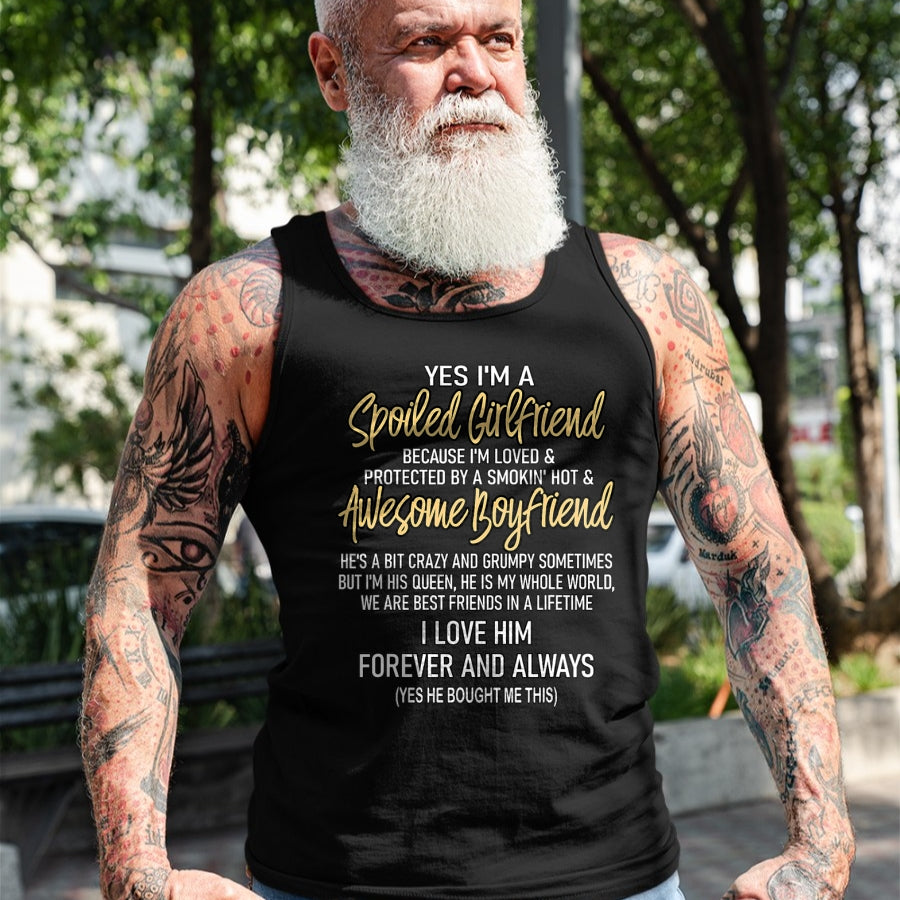 Best Wife Shirt, Wife and Husband Unisex T-Shirt/Hoodie/Sweatshirt HLT00 - Gift for wife T shirt, lucky wife   Lucky Wife Yes I'm A Spoiled Loved Protected Girlfriend T-Shirt