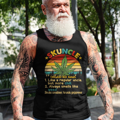 Gift for Dad Shirt, Funny Dad Unisex T-Shirt/Hoodie/Sweatshirt HLT00 – Skuncle Definition Happy Father_s Day Proud Uncle Weed Lover T-Shirt