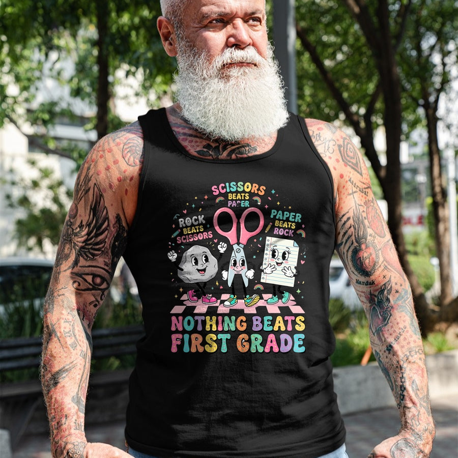 Best Student Shirt, Funny Back To School UnisexT-Shirt/Hoodie/Sweatshirt HLT00 - Nothing Beats 1st Grade Funny Back to School Teachers T-Shirt