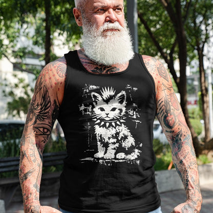 Cat Love Shirt, Funny Cat Lover Gift UnisexT-Shirt/Hoodie/Sweatshirt HLT00 - Punk Cat Grunge Rebel Cat Alternative Style T-Shirt, Women, Black, X-Large