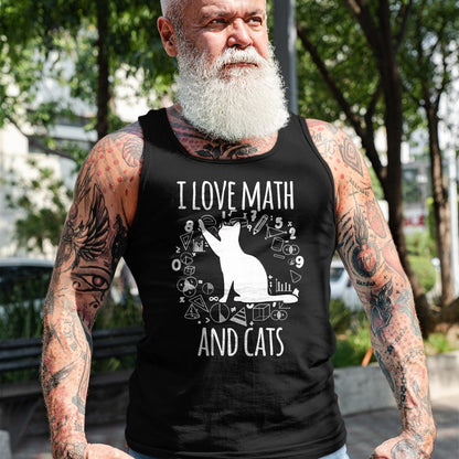 Cat Love Shirt, Funny Cat Lover Gift UnisexT-Shirt/Hoodie/Sweatshirt HLT00 - Math Nerd Math Teacher Cat Lover I Love Math And Cats T-Shirt