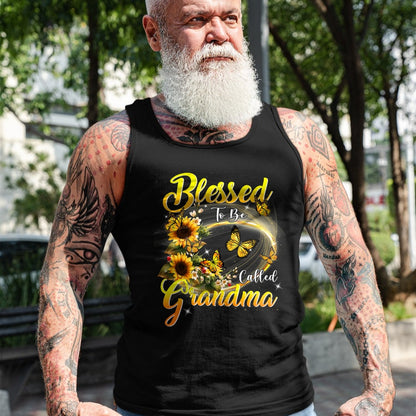 Best Grandma Shirt, Proud Grandma Unisex T-Shirt/Hoodie/Sweatshirt HLT00 - Blessed to be called Grandma Sunflower Lovers Grandma T-Shirt