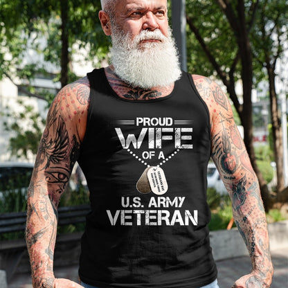 Best Wife Shirt, Wife and Husband Unisex T-Shirt/Hoodie/Sweatshirt HLT00 - Gift for wife T shirt, lucky wife   Proud Wife Of A U.S. Army Veteran, Veterans Day Gift