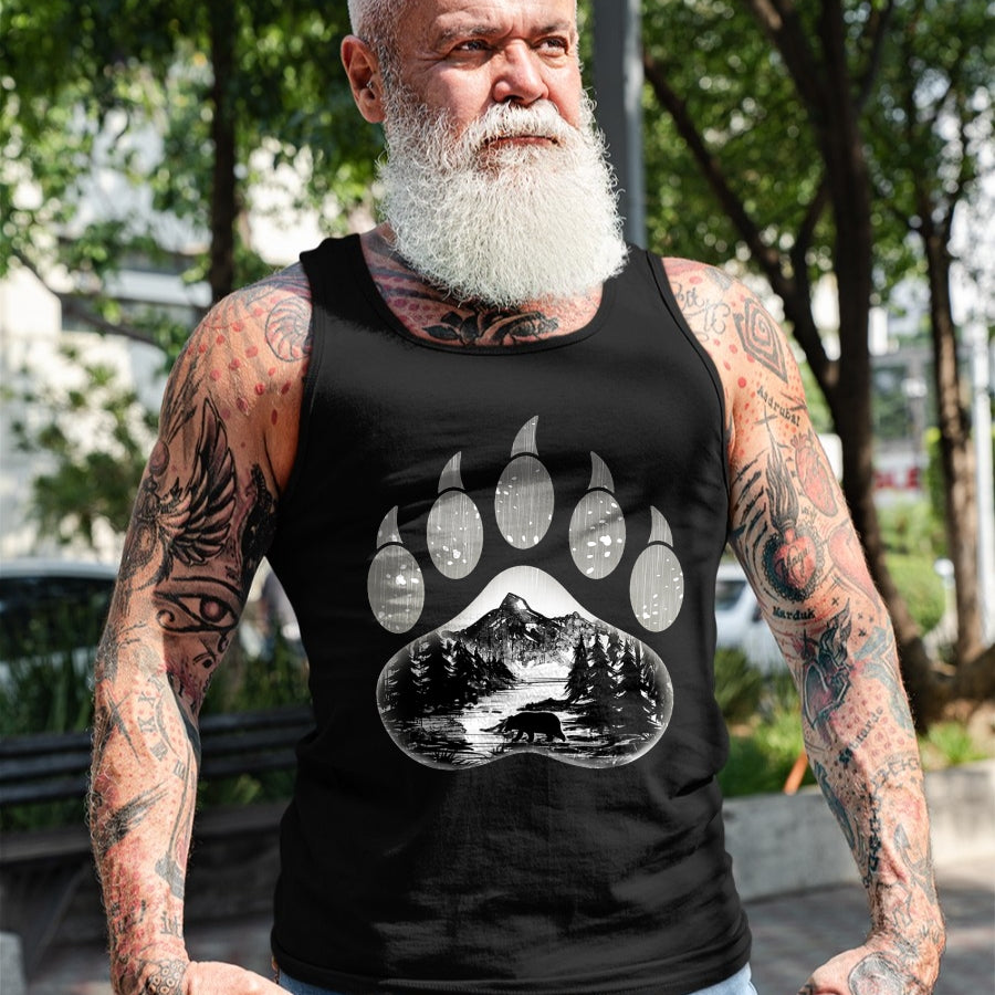 Native American T-Shirts, Vintage Native American Unisex T-Shirt/Hoodie/Sweatshirt HLT00 - Native American Indian Bear Claws Funny Mountain Animal Gift