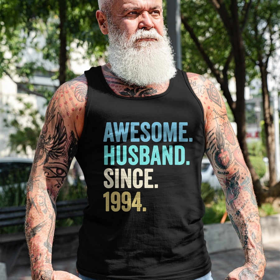 Best Wife Shirt, Wife and Husband Unisex T-Shirt/Hoodie/Sweatshirt HLT00 - Awesome Husband Since 1994 30th wedding anniversary 30 years T-Shirt