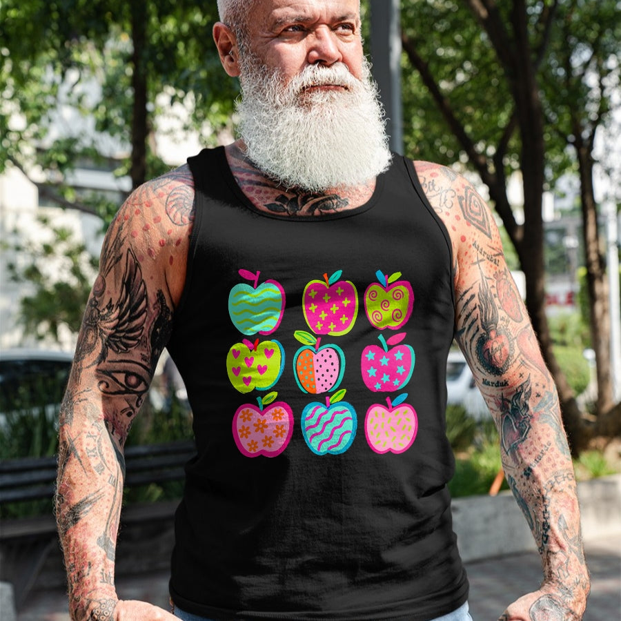Best Student Shirt, Funny Back To School UnisexT-Shirt/Hoodie/Sweatshirt HLT00 - Cute Patchwork Preppy Apples Back to School Teacher Student T-Shirt (3)