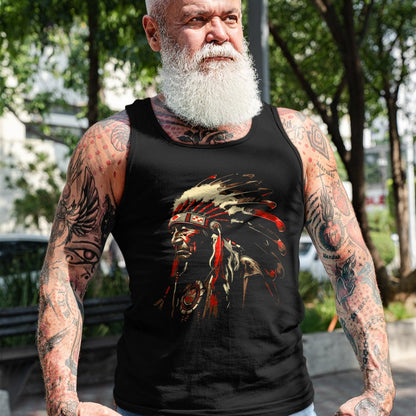 Native American T-Shirts, Vintage Native American Unisex T-Shirt/Hoodie/Sweatshirt HLT00 - Retro Native American Indian Headdress Vintage Men Graphic