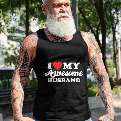 Best Wife Shirt, Wife and Husband Unisex T-Shirt/Hoodie/Sweatshirt HLT00 - I Love My Awesome Husband Funny Wife Married Women Sarcastic T-Shirt (1)