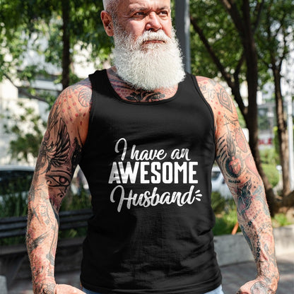 Best Wife Shirt, Wife and Husband Unisex T-Shirt/Hoodie/Sweatshirt HLT00 - Cute Gifts For Wife - I Have an Awesome Husband T-Shirt (1)