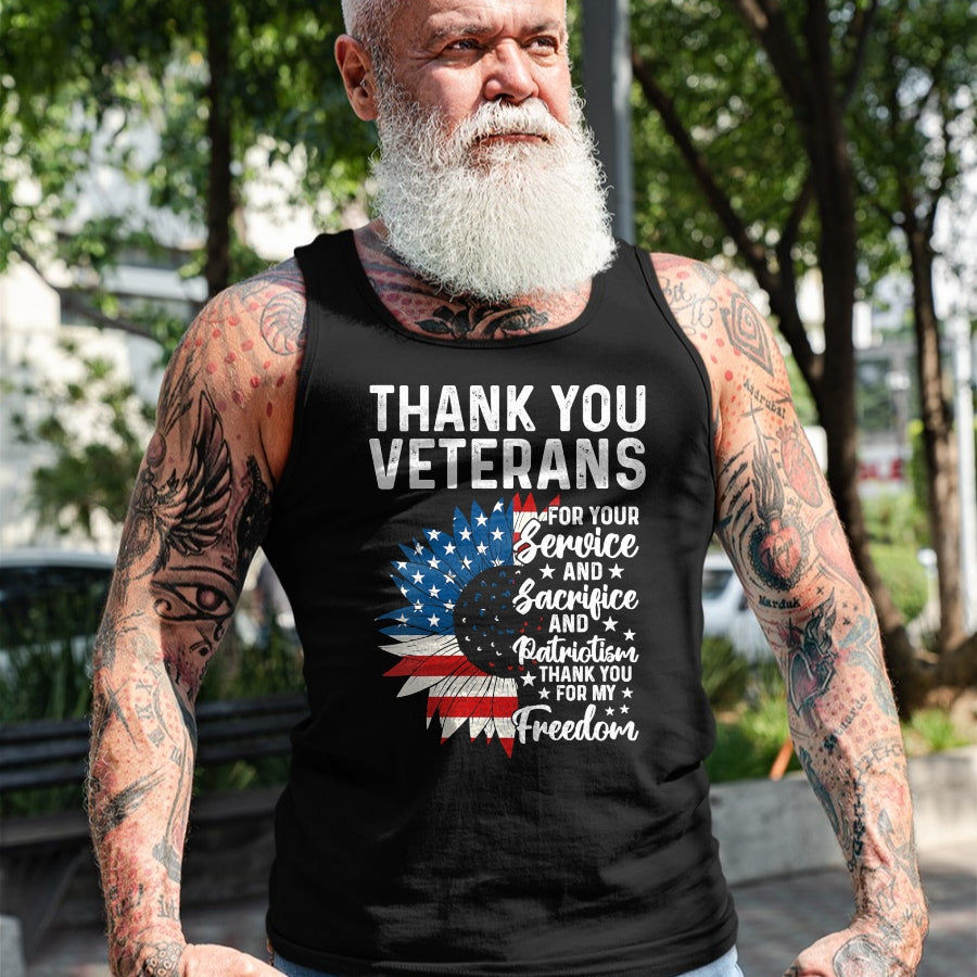 Proud Veteran Shirt, Funny Veteran UnisexT-Shirt/Hoodie/Sweatshirt HLT00 - Womens Thank You Veterans for Your Service and Sacrifice US Veteran V-Neck T-Shirt