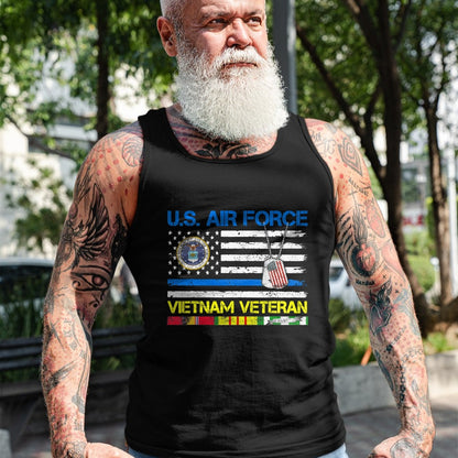 Proud Veteran Shirt, Funny Veteran UnisexT-Shirt/Hoodie/Sweatshirt HLT00 - Men U.S Air Force Vietnam Veteran, USAF Veteran Flag Vintage T-Shirt