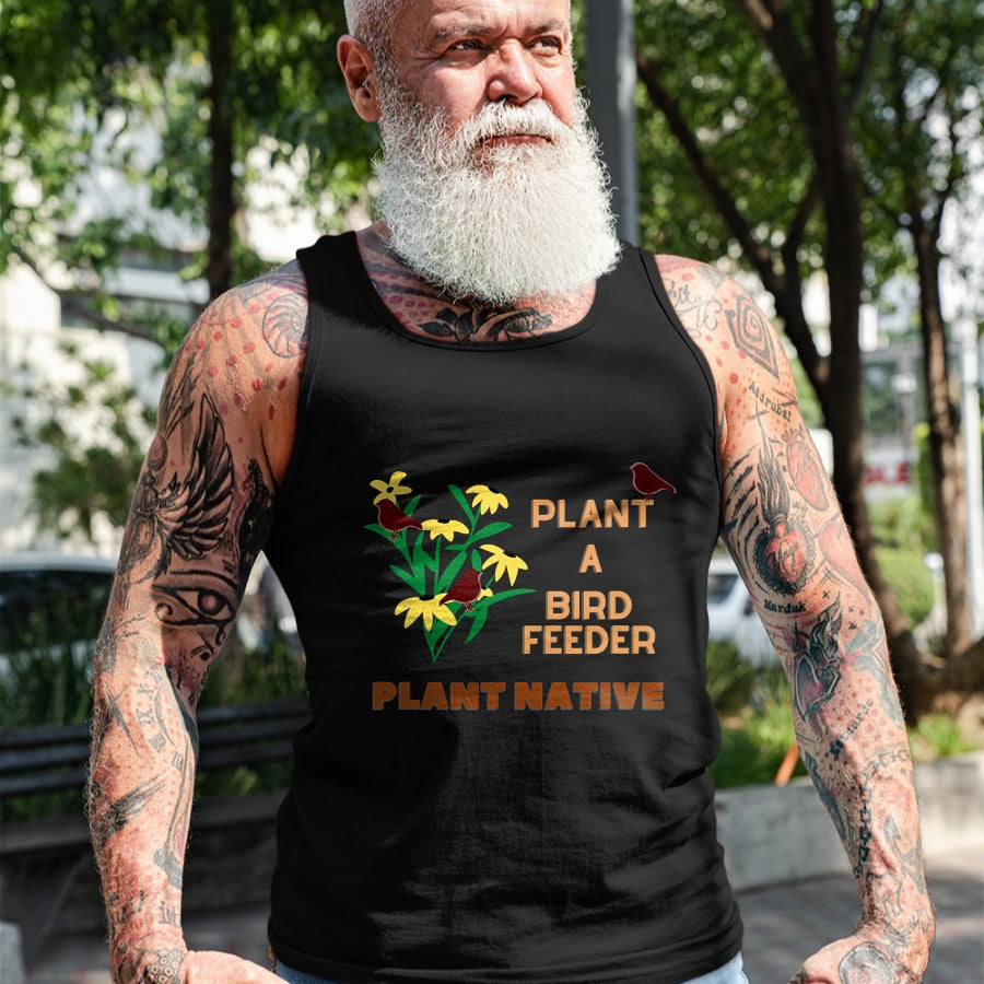 Native American T-Shirts, Vintage Native American Unisex T-Shirt/Hoodie/Sweatshirt HLT00 - Plant a Birdfeeder- Plant Native