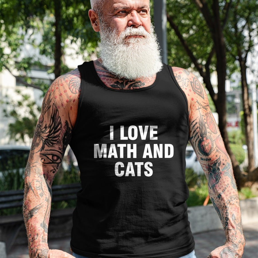 Cat Love Shirt, Funny Cat Lover Gift UnisexT-Shirt/Hoodie/Sweatshirt HLT00 - I Love Math and Cats T-Shirt (1)